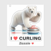 I Liebe Eisbär Aufkleber (Blatt)