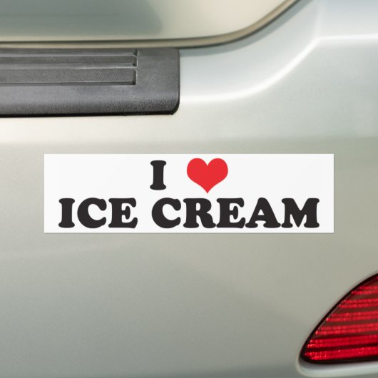 I Liebe-Eiscreme! Autoaufkleber (Auf Auto)