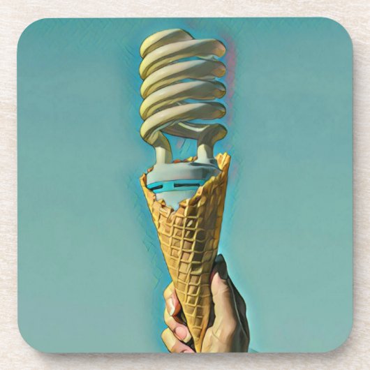 I Liebe Eiscreme Getränkeuntersetzer (Vorderseite)