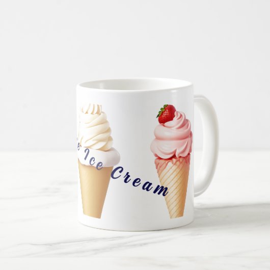 I Liebe Eiscreme Kaffeetasse (VorderseiteRechts)