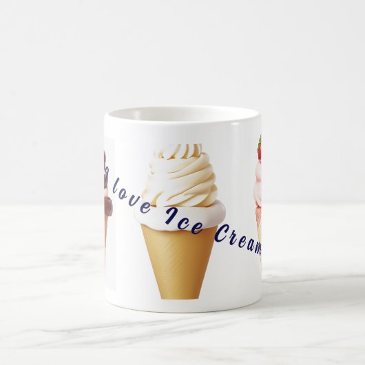 I Liebe Eiscreme Kaffeetasse (Mittel)