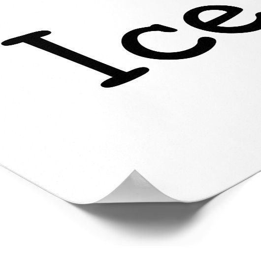 I Liebe Eiscreme Poster (Ecke)