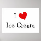 I Liebe Eiscreme Poster (Vorne)