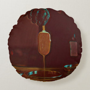 I Liebe Eiscreme Rundes Kissen