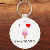 I Liebe Eiscreme Schlüsselanhänger (Vorderseite)