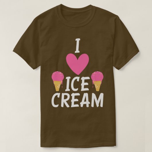 I Liebe Eiscreme  T-Shirt (Design vorne)