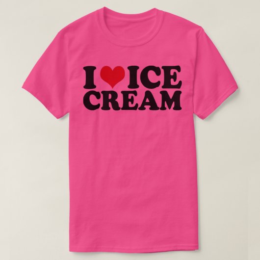 I Liebe Eiscreme T-Shirt (Design vorne)