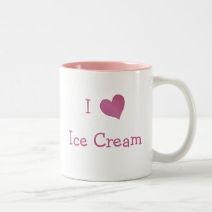 I Liebe Eiscreme Zweifarbige Tasse