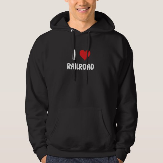 I Liebe Eisenbahn - Herz - Eisenbahn - Bahnbetrieb Hoodie (Vorderseite)