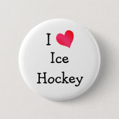 I Liebe Eishockey Button (Vorderseite)