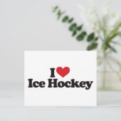 I Liebe Eishockey Postkarte (Stehend Vorderseite)