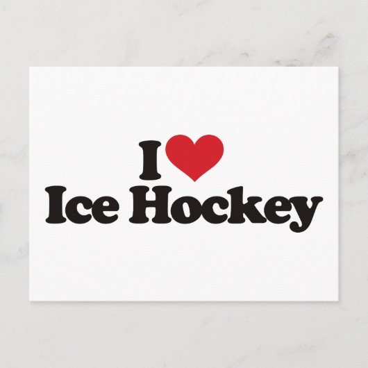I Liebe Eishockey Postkarte (Vorderseite)