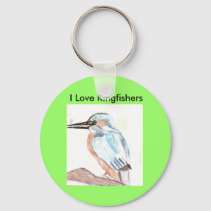 I Liebe-Eisvogel-Schlüsselring Schlüsselanhänger