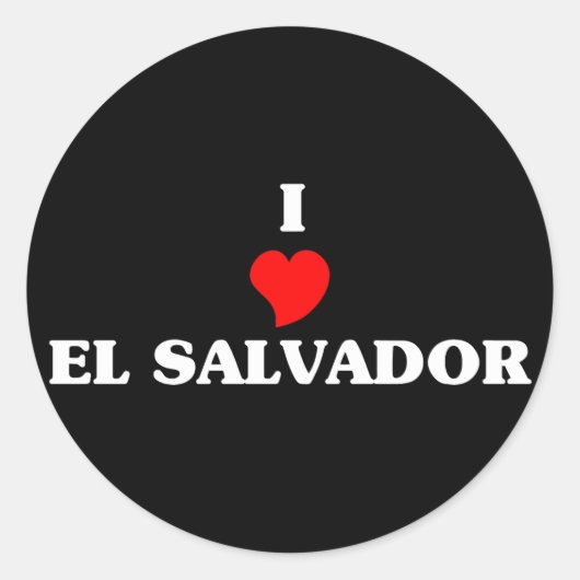 I Liebe El Salvador Runder Aufkleber (Vorderseite)