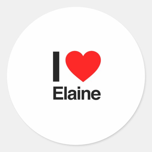 i Liebe elaine Runder Aufkleber (Vorderseite)