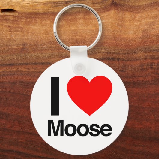 i Liebe Elch Schlüsselanhänger (Vorderseite)