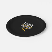 I Liebe Electrician Electrical Funny Pappteller (Schrägansicht)