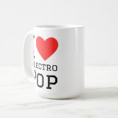 I LIEBE ELECTRO POP KAFFEETASSE (Vorderseite Links)