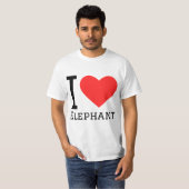 I Liebe Elefant T-Shirt (Vorne ganz)