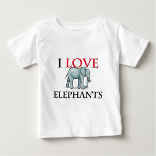 I Liebe-Elefanten Baby T-shirt