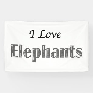 I Liebe Elefanten Banner