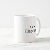 I Liebe Elefanten Kaffeetasse (VorderseiteRechts)