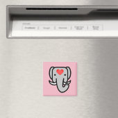 I Liebe Elefanten Magnet (In Situ (Geschirrspüler))