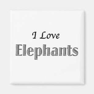 I Liebe Elefanten Magnet