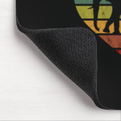 I Liebe Elefanten Retro Herz Mousepad (Ecke)