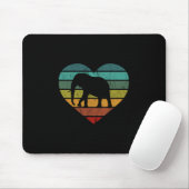 I Liebe Elefanten Retro Herz Mousepad (Mit Mouse)