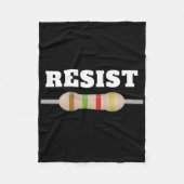 I Liebe Elektrodesign Widerstandssymbol Fleecedecke (Vorderseite)