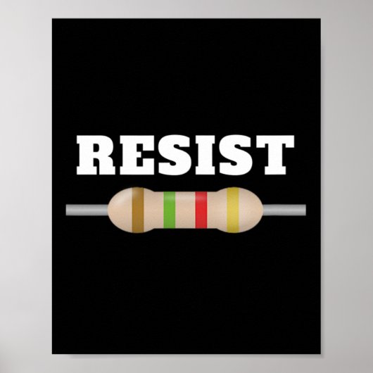 I Liebe Elektrodesign Widerstandssymbol Poster (Vorne)