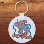 I Liebe Elephant Jokes Schlüsselanhänger (Vorderseite)
