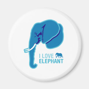 I Liebe Elephant (Seitenwand) Magnet