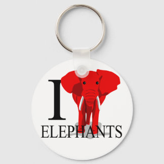 I Liebe Elephanten Schlüsselanhänger