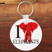 I Liebe Elephanten Schlüsselanhänger (Vorderseite)