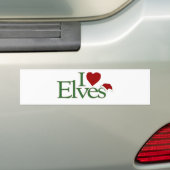 I Liebe-Elfe Autoaufkleber (Auf Auto)