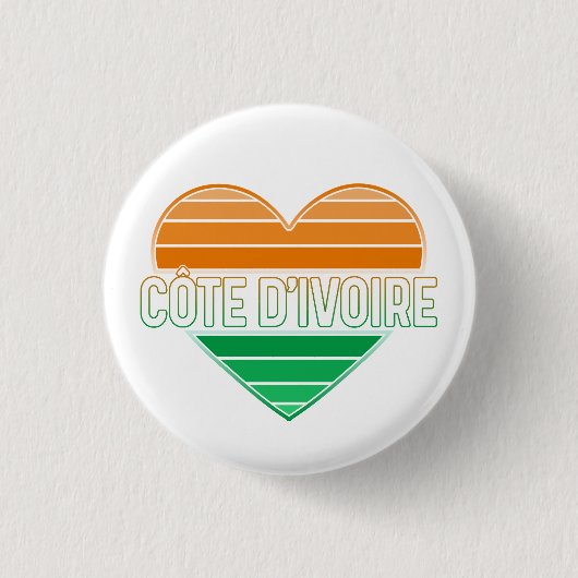 I Liebe Elfenbeinküste, Côte d'Ivoire Button (Vorderseite)