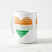 I Liebe Elfenbeinküste, Côte d'Ivoire Kaffeetasse (Vorderseite Links)