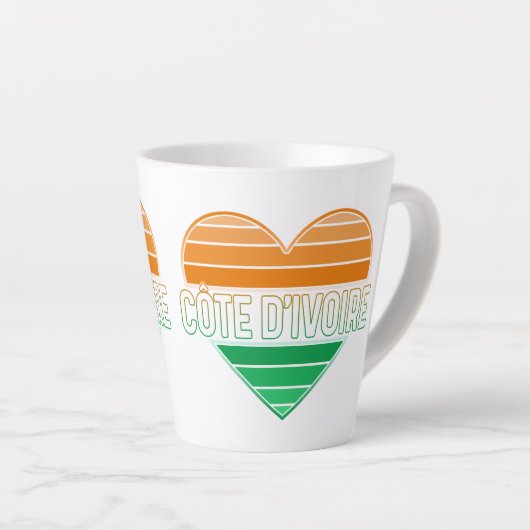 I Liebe Elfenbeinküste, Côte d'Ivoire Milchtasse (Rechte Ecke)