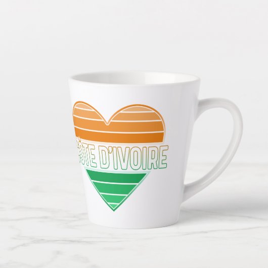 I Liebe Elfenbeinküste, Côte d'Ivoire Milchtasse (Rechts)