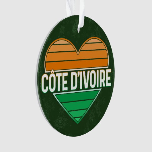 I Liebe Elfenbeinküste, Côte d'Ivoire Ornament (Vorderseite)