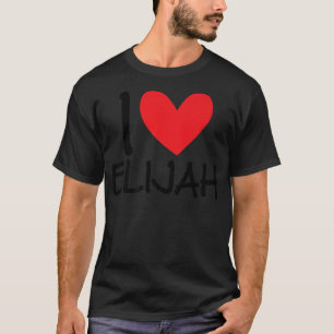 I Liebe Elijah Name Herz Personalisierten Männer T T-Shirt