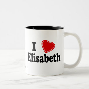 I Liebe Elisabeth Zweifarbige Tasse