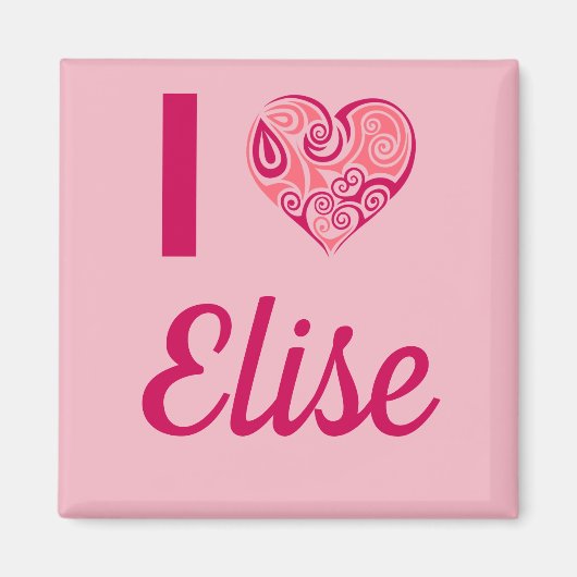 I Liebe Elise Tribal Heart Magnet (Vorne)