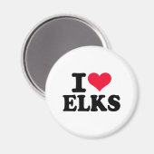 I Liebe Elks Magnet (Vorderseite/Rückseite)