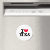 I Liebe Elks Magnet (In Situ (Geschirrspüler))