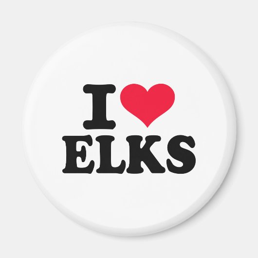I Liebe Elks Magnet (Vorne)