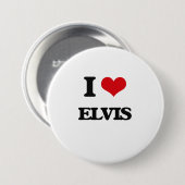I Liebe Elvis Button (Vorne & Hinten)