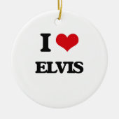 I Liebe Elvis Keramikornament (Vorne)